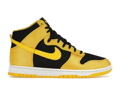 Pre-owned Nike Dunk High Satin Goldenrod (women's) Sneakers In Black/varsity Maize/white