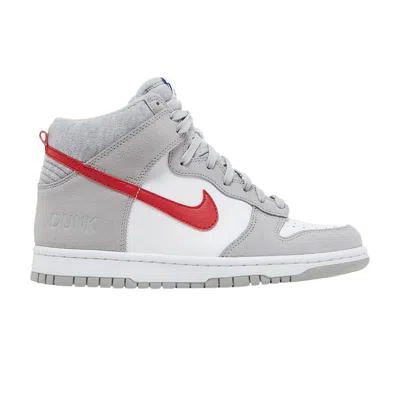 Pre-owned Nike Dunk High Se Gs 'athletic Club - Light Smoke Grey Gym Red' | Kid's Size 3.5 In Gray