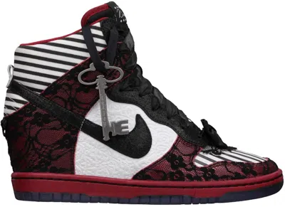 Pre-owned Nike Dunk High Sky Hi Doernbecher (2013) (women's) Sneakers In Black/gym Red In Multi