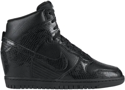 Pre-owned Nike Dunk High Sky Hi Leather Snake Sneakers Inwhite In Black/black White In Multi