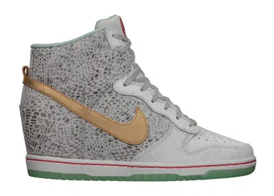 Pre-owned Nike Dunk High Sky Hi Year Of The Horse (women's) Sneakers In Light Bone/metallic Gold/arctic Green