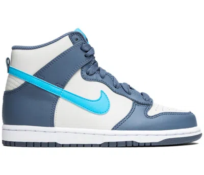 Pre-owned Nike Dunk High Sneakers In Light Bone/diffused Blue/white