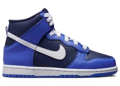 Pre-owned Nike Dunk High Sneakers In Medium Blue/midnight Navy/white In Multi