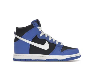 Pre-owned Nike Dunk High Sneakers In Obsidian/hyper Royal/white
