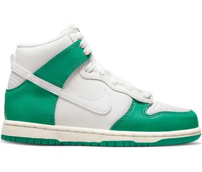 Pre-owned Nike Dunk High Sneakers In Phantom/stadium Green/black