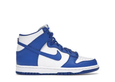 Pre-owned Nike Dunk High Sneakers In White/game Royal/total Orange