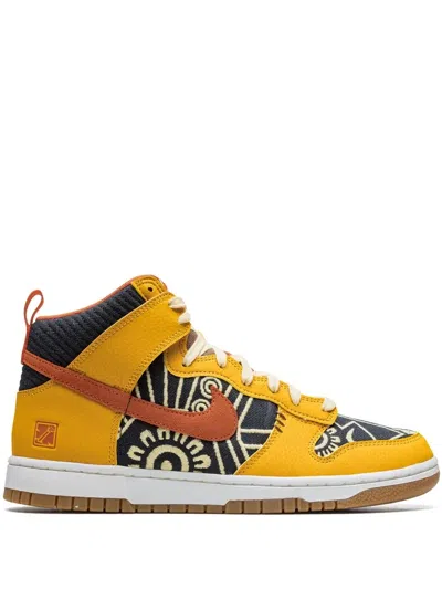 Nike Dunk High "somos Familia" Sneakers In Yellow