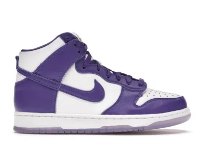 Pre-owned Nike Dunk High Sp (women's) Sneakers In White/varsity Purple