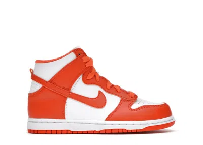 Pre-owned Nike Dunk High Syracuse (2021) Sneakers In White/orange Blaze