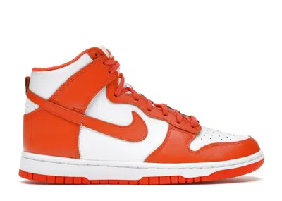 Pre-owned Nike Dunk High Syracuse (2021) (women's) Sneakers In White/orange Blaze In Multi