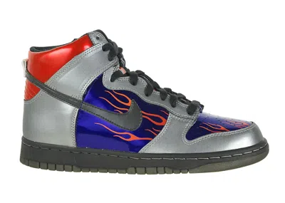 Pre-owned Nike Dunk High Transformers Optimus Prime Sneakers In Metallic Cool Grey/anthracite/concord