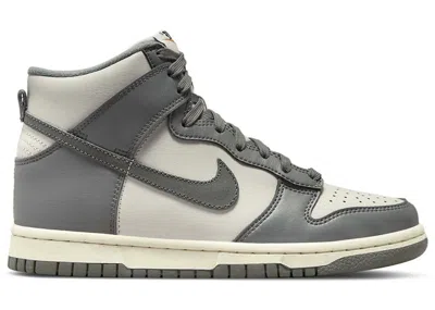 Pre-owned Nike Dunk High Two Tone Grey Sneakers In Light Bone/coconut Milk/alpha Orange In Multi