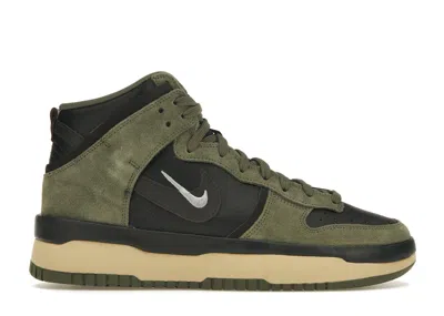 Pre-owned Nike Dunk High Up Wolf Grey (women's) Sneakers In Medium Olive/black/velvet Brown