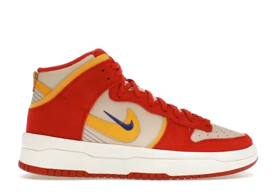 Pre-owned Nike Dunk High Up (women's) Sneakers In Cinnabar/lapis/sanddrift