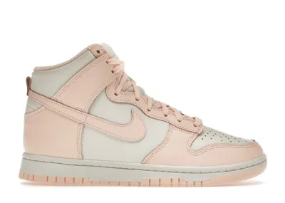 Pre-owned Nike Dunk High (women's) Sneakers In Sail/crimson Tint
