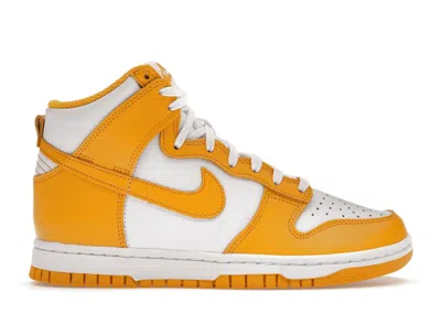 Pre-owned Nike Dunk High (women's) Sneakers In White/dark Sulfur
