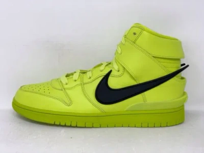 Pre-owned Nike Dunk High X Ambush Flash Lime Volt Sneakers, Size 10.5 Bnib Cu7544-300 In Yellow