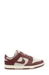 Nike White & Brown Dunk Low Sneakers In Phantom/red Sepia