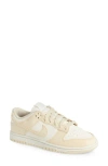 Nike Dunk Low Basketball Sneaker In Soft Pearl/pale Ivory
