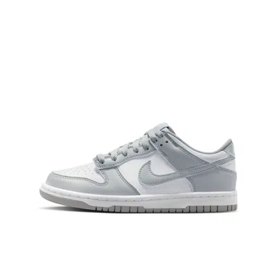 Nike Babies' Dunk Low Big Kids' Shoes In Gray