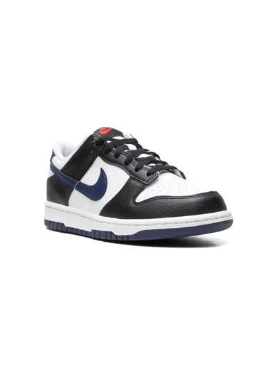 Nike Kids' Dunk Low "black/white/university Red/midnight Navy" Sneakers