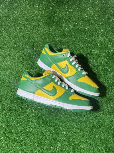 Pre-owned Nike Dunk Low Brazil Size 10.5 Shoes In Green