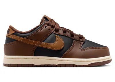 Pre-owned Nike Dunk Low Brown Sneakers In Black/cacao Wow/coconut Milk In Multi