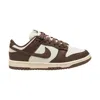 Nike White & Brown Dunk Low Sneakers In Brown