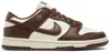 Nike White & Brown Dunk Low Sneakers In Brown
