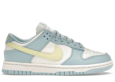 Pre-owned Nike Dunk Low Citron Tint (women's) Sneakers In Sail/ocean Bliss/light Silver