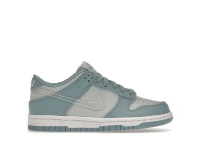 Pre-owned Nike Dunk Low Clear Blue Swoosh Sneakers In Aura/worn Blue/white