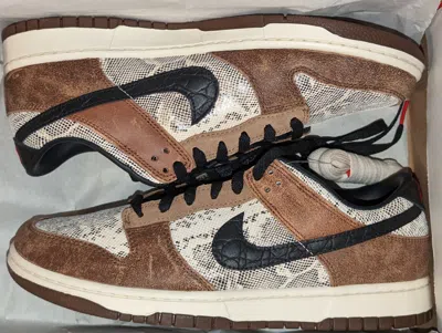 Pre-owned Nike Dunk Low Co.jp “brown Snakeskin” Shoes