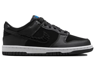 Pre-owned Nike Dunk Low Croc Sneakers In Black/white/game Royal In Multi