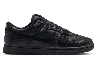Pre-owned Nike Dunk Low Crocodile (women's) Sneakers In Black/metallic Gold/off Noir