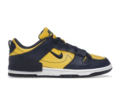 Pre-owned Nike Dunk Low Disrupt 2 Michigan (women's) Sneakers In Midnight Navy Blue/obsidian/tour Yellow In Multi