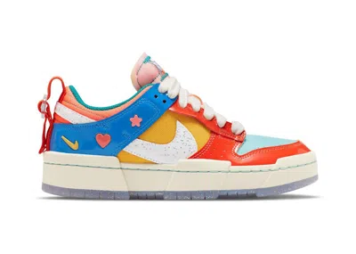Pre-owned Nike Dunk Low Disrupt Kid At Heart (women's) Sneakers In Orange/blue/red