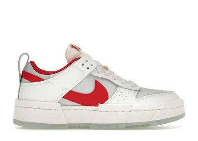 Pre-owned Nike Dunk Low Disrupt (women's) Sneakers In Summit White/gym Red