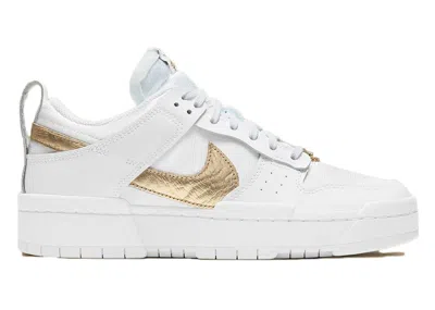 Pre-owned Nike Dunk Low Disrupt (women's) Sneakers In White/metallic Gold