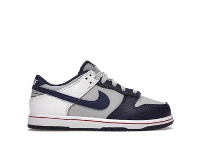 Pre-owned Nike Dunk Low Emb Nba 75th Anniversary Brooklyn Nets Sneakers In Grey Fog/white/blue Void In Multi