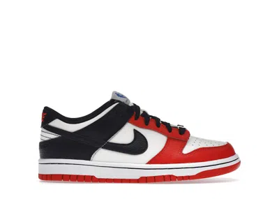 Pre-owned Nike Dunk Low Emb Nba 75th Anniversary Chicago Sneakers In Sail/black/chile Red In Multi