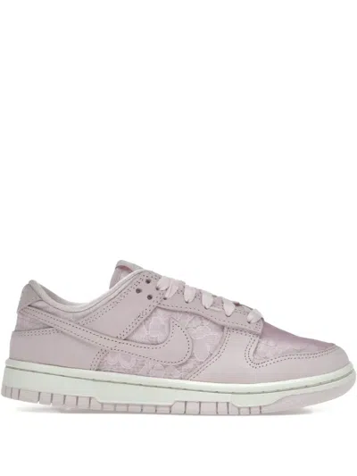 Nike Dunk Low Floral-lace Sneakers In Pink
