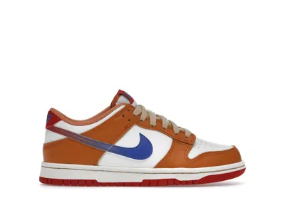 Pre-owned Nike Dunk Low Game Royal Sneakers In Sail/university Red/hot Curry