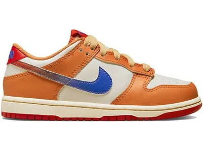 Pre-owned Nike Dunk Low Game Royal Sneakers In Sail/university Red/hot Curry