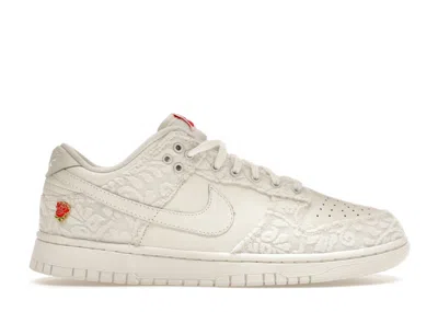 Pre-owned Nike Dunk Low Give Her Flowers (women's) Sneakers In Sail/university Red/medium Soft Pink