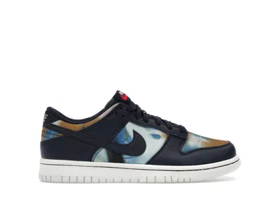 Pre-owned Nike Dunk Low Graffiti Navy Sneakers In Obsidian/summit White