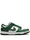 Nike Dunk Low "green Satin" Sneakers In White