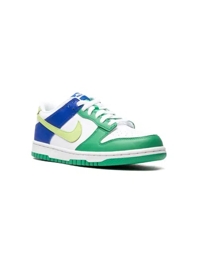 Nike Kids' Boys  Dunk Low Ess In White/light Lemon Twist/stadium Green