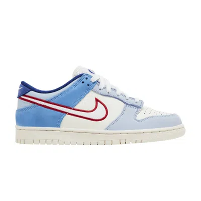 Pre-owned Nike Dunk Low Gs 'armory Blue Red Mesh' | Kid's Size 4