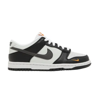 Pre-owned Nike Dunk Low Gs 'black Bright Mandarin' | Kid's Size 3.5