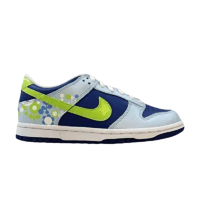 Pre-owned Nike Dunk Low Gs 'flower' In Blue